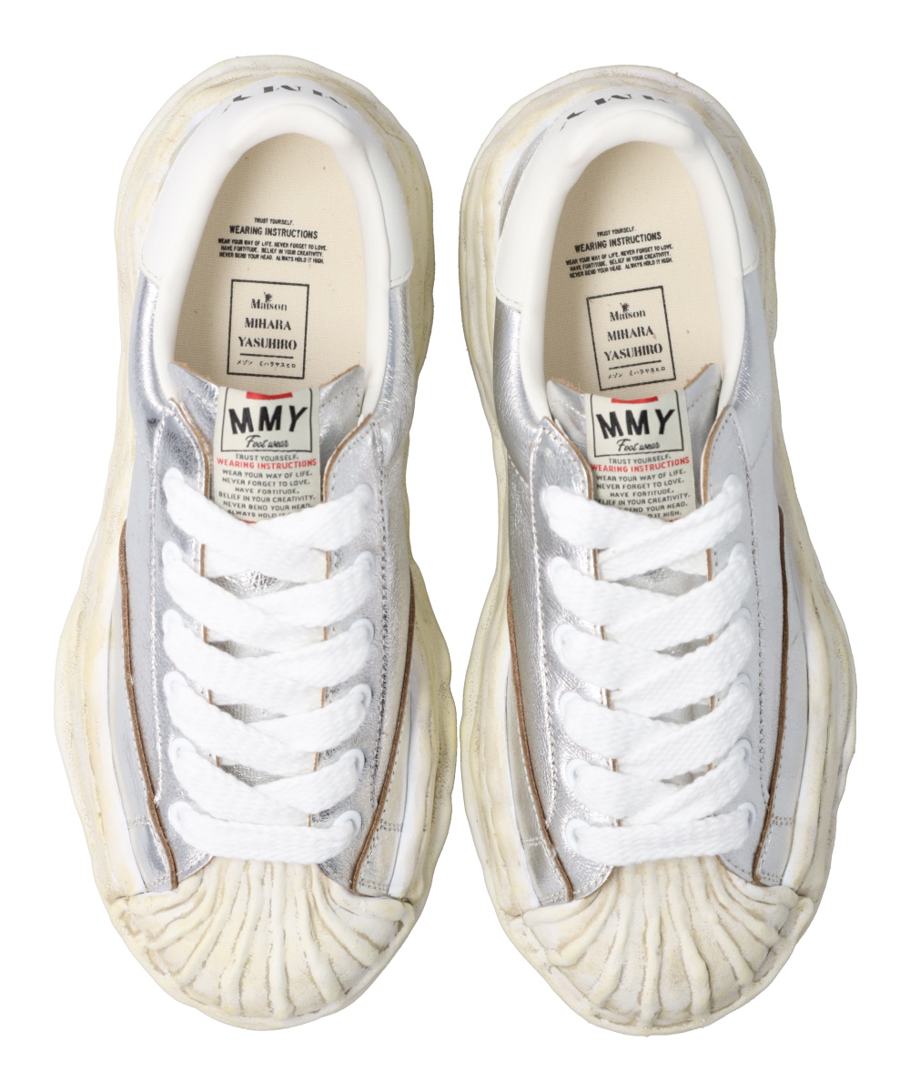 BLAKEY/ORIGINAL SOLE WRINKLED LEATHER LOW-TOP SNEAKER